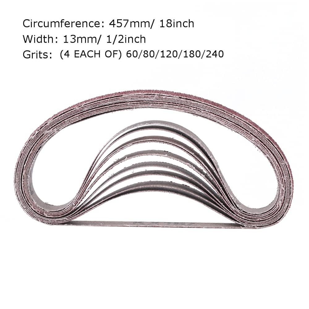 High-Quality 20 Count Sanding Belts – 60 to 240 Grits for DIY & Professional Use