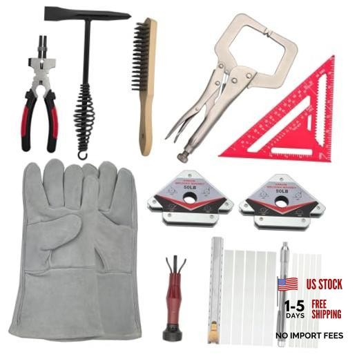 GUTIMORE MIG Welding Tools,22pcs,Chipping Hammer,13.5″ Leather Welding