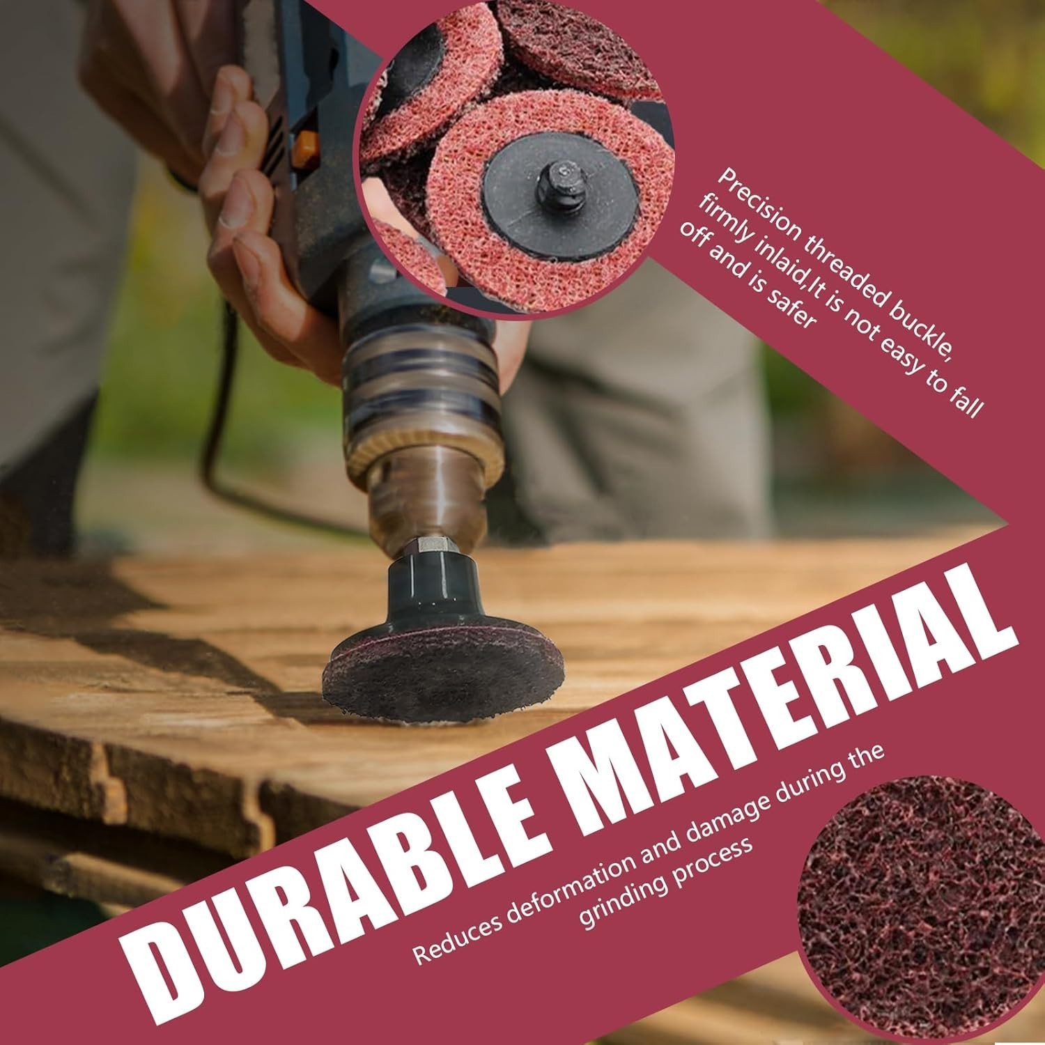 Surface Conditioning Discs 50Pcs 2 Inch Aluminum Oxide Fast Grind Rust Removal