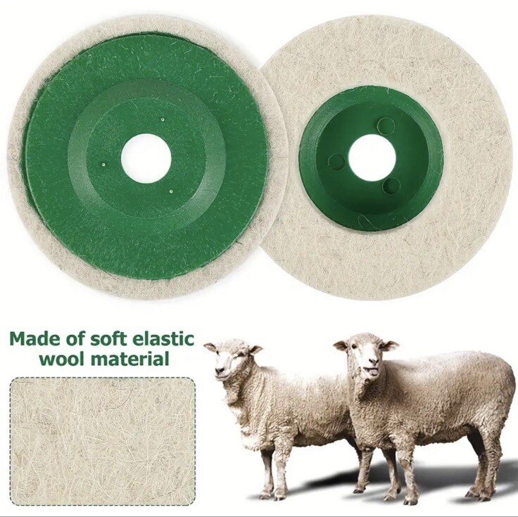 10 PACK 100mm Wool Polishing Pads Wheel Buffing Cleaning Tool FREE SHIPPING
