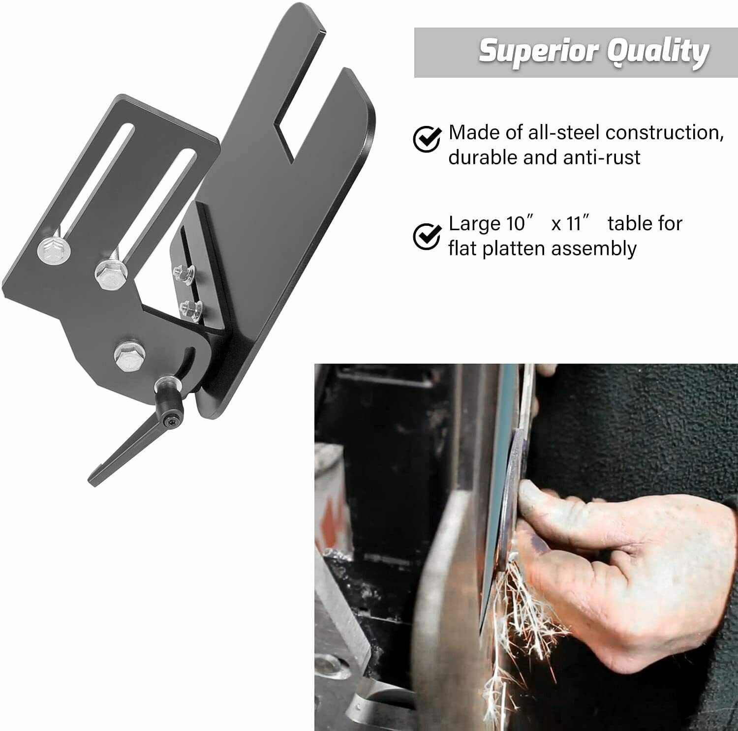 2×72″ Knife Bevel Grinding Jig Tool Rest OBM Belt Grinder Tilt Table Flat Platen
