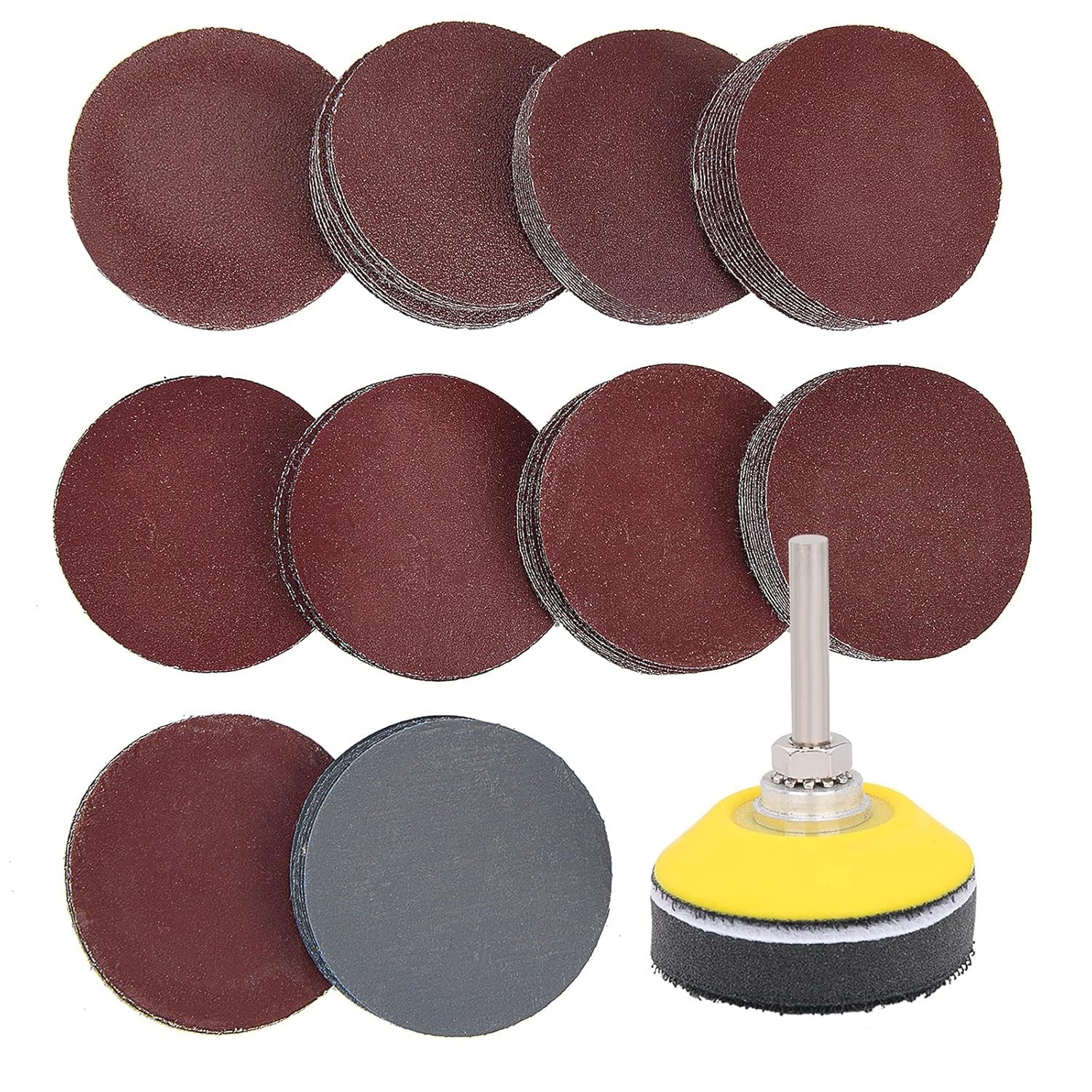 Versatile 2-Inch Sanding Discs Pack: 100 Discs for Grinding & Polishing