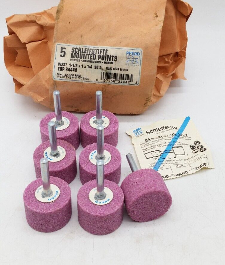 Pferd W237 EDP 34442 Schleifstifte Mounted Points (Lot of 7)