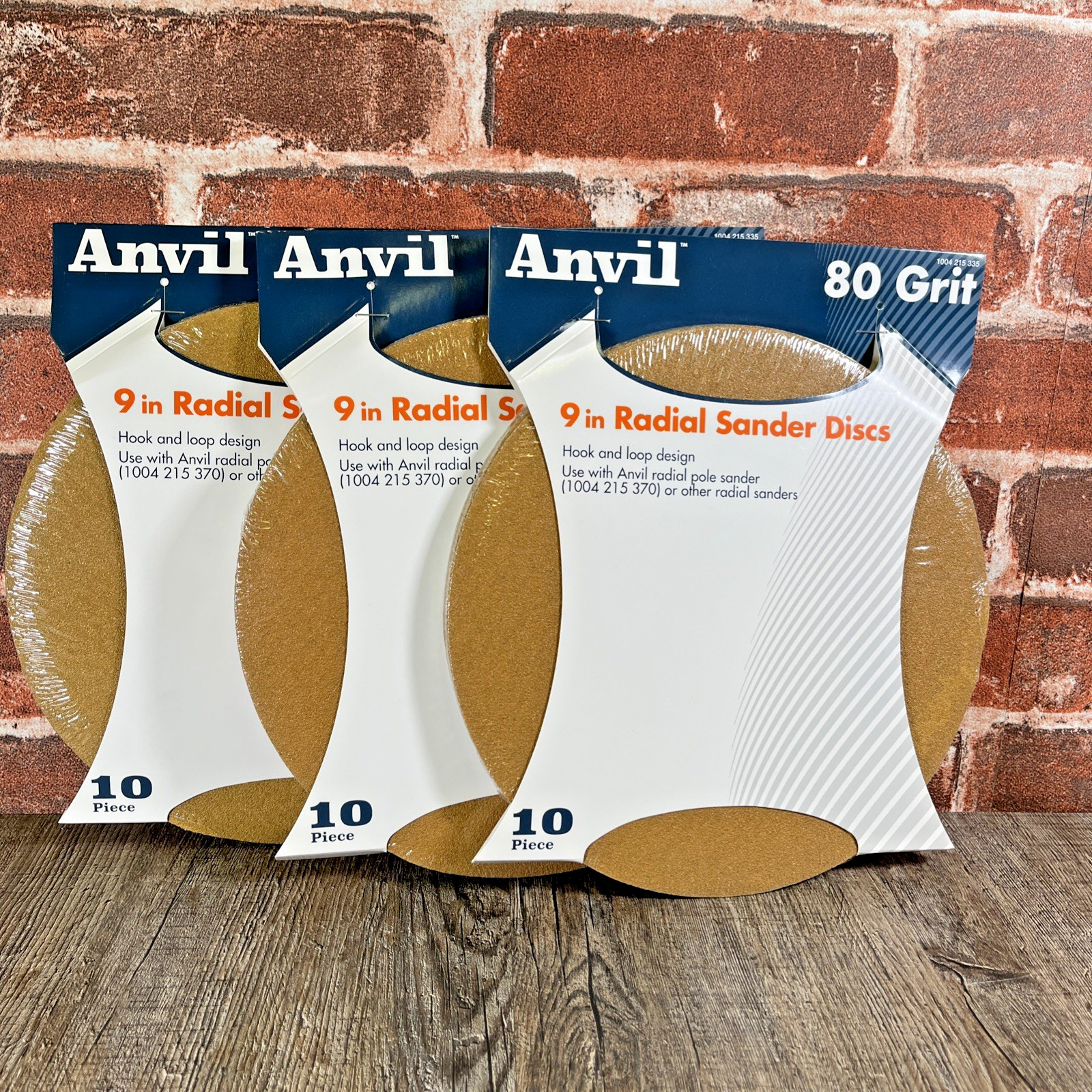 (30) Anvil 9″ 80 Grit Radial Sanding Discs Hook & Loop | Fits Pole Sanders