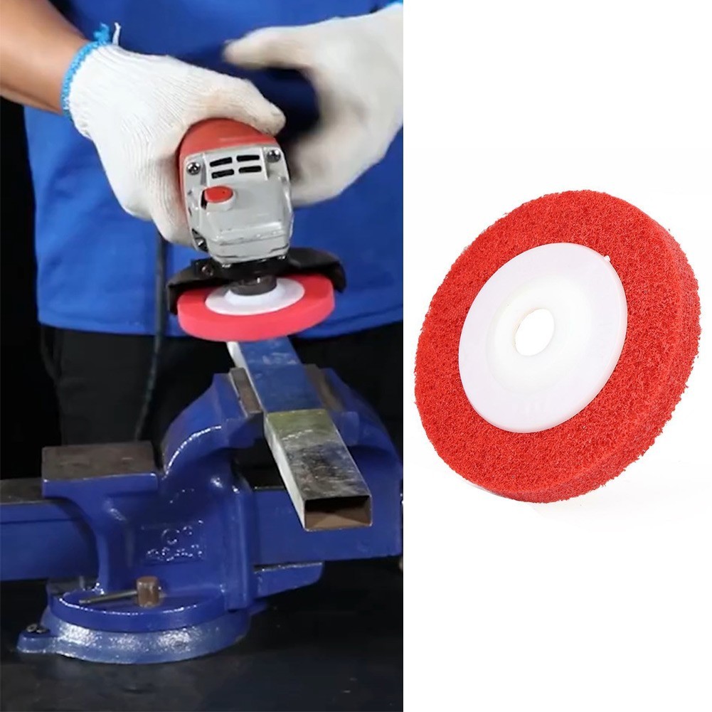 4Inch Red Nylon Fiber Polishing Wheel Flap Discs Abrasive/Disc Metal Polishing