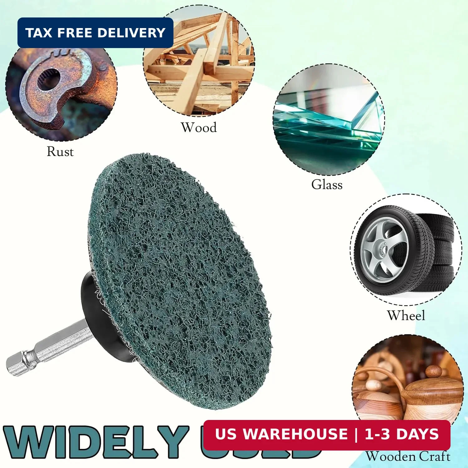 60 Pcs 3 Inch Lock Sanding Discs Surface Conditioning Disc with 1/4″ Ho