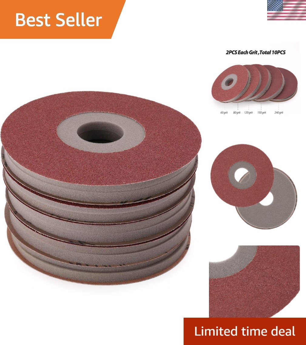 10PCS Drywall Sanding Discs, 8-7/8″ 60 80 120 150 220 Grit Foam-Backed Abrasi…