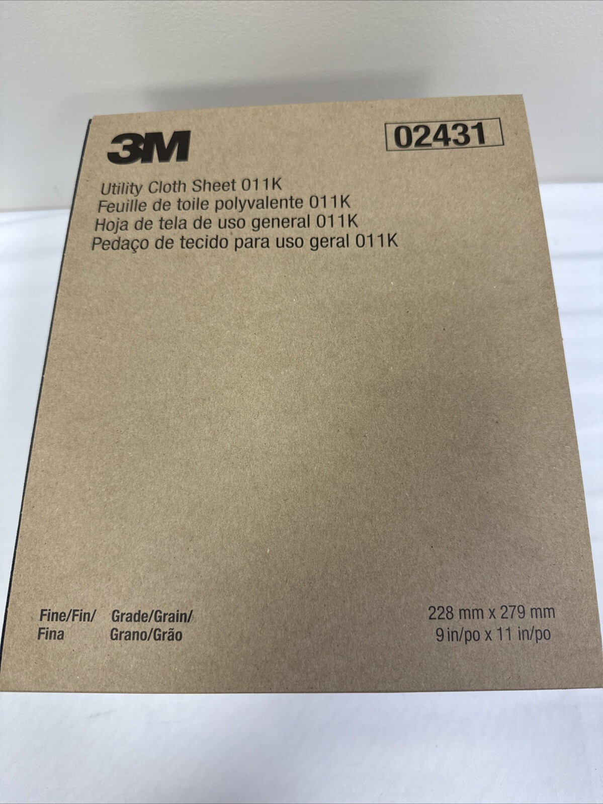 5X 3M 02431 Utility Cloth Sheet 011K 50 Sheets 9″ Inch x 11″ Inch Fine