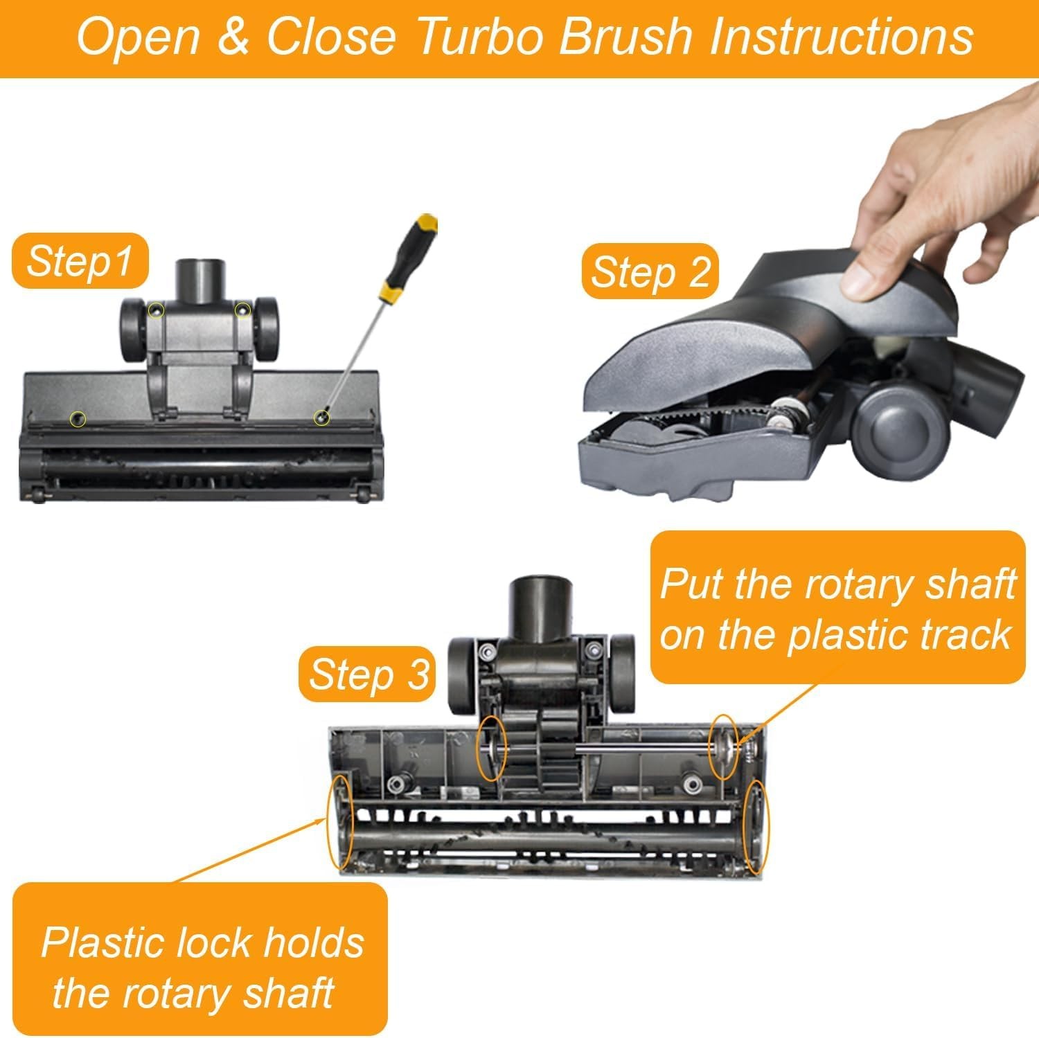 Vacext Universal 1.25 Inch 32Mm Turbo Brush Head For 1000W Vacuum Cleaners