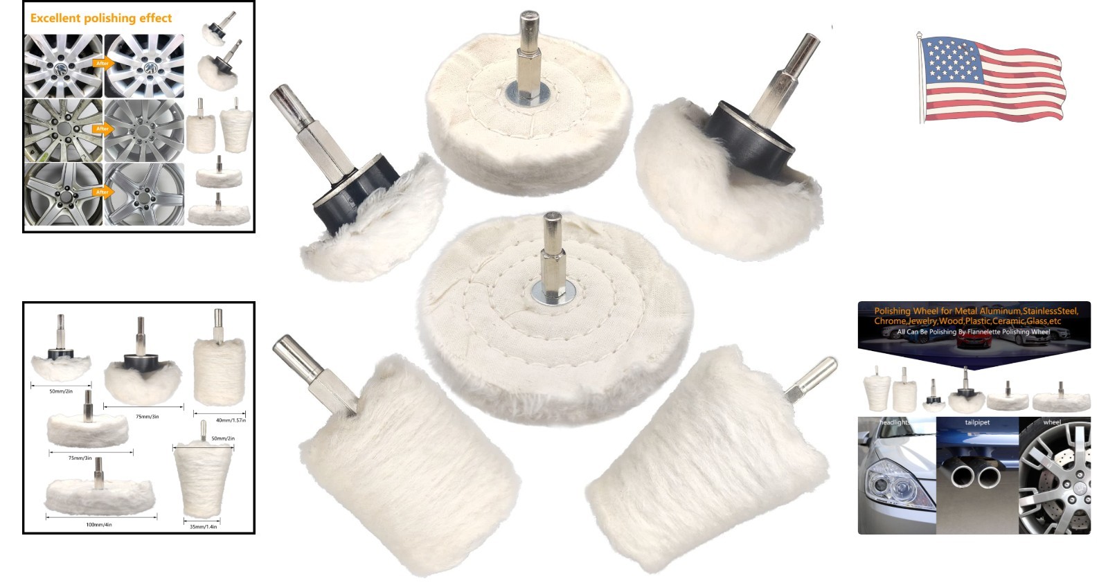 6-Piece Buffing Wheel Set for Electric Drill, Super Fine Grit 600 – Ultimate …