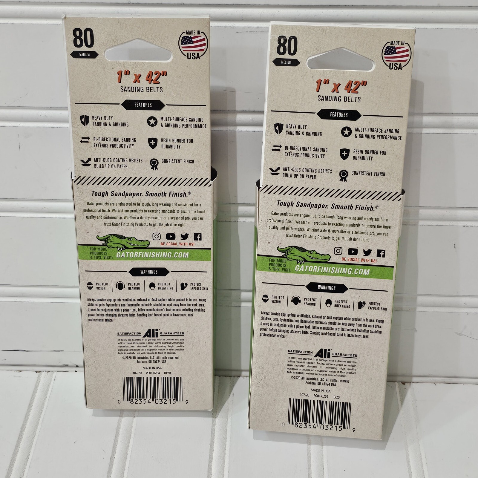Lot 2x GATORPOWER 1” X 42” SANDING BELTS 3 PK NEW IN PACKAGE Total Of 6 Belts