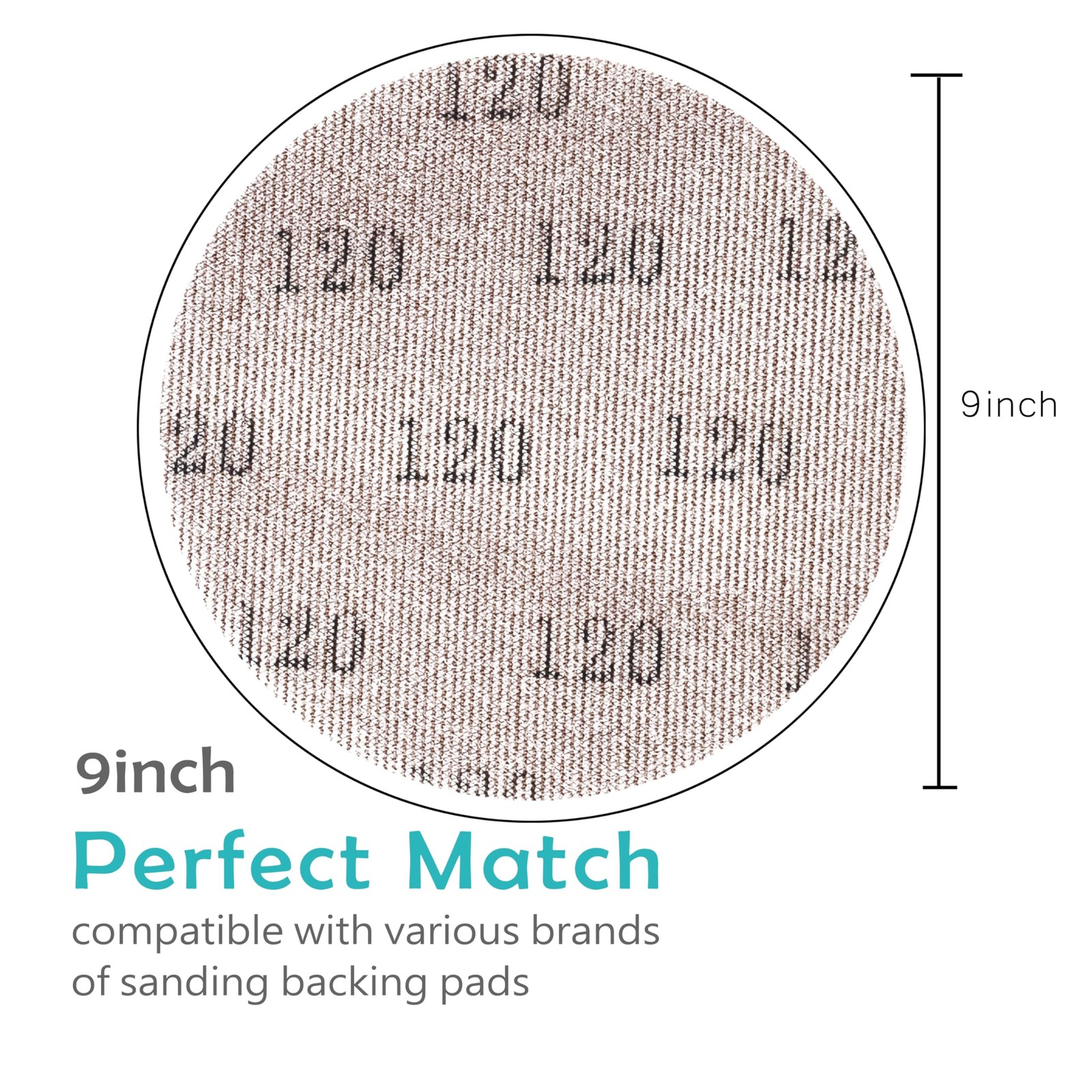 Champnet Mesh Sanding Disc 9 Inch 120 Grit 25Pcs Sand Screen 9In Sandpaper Net