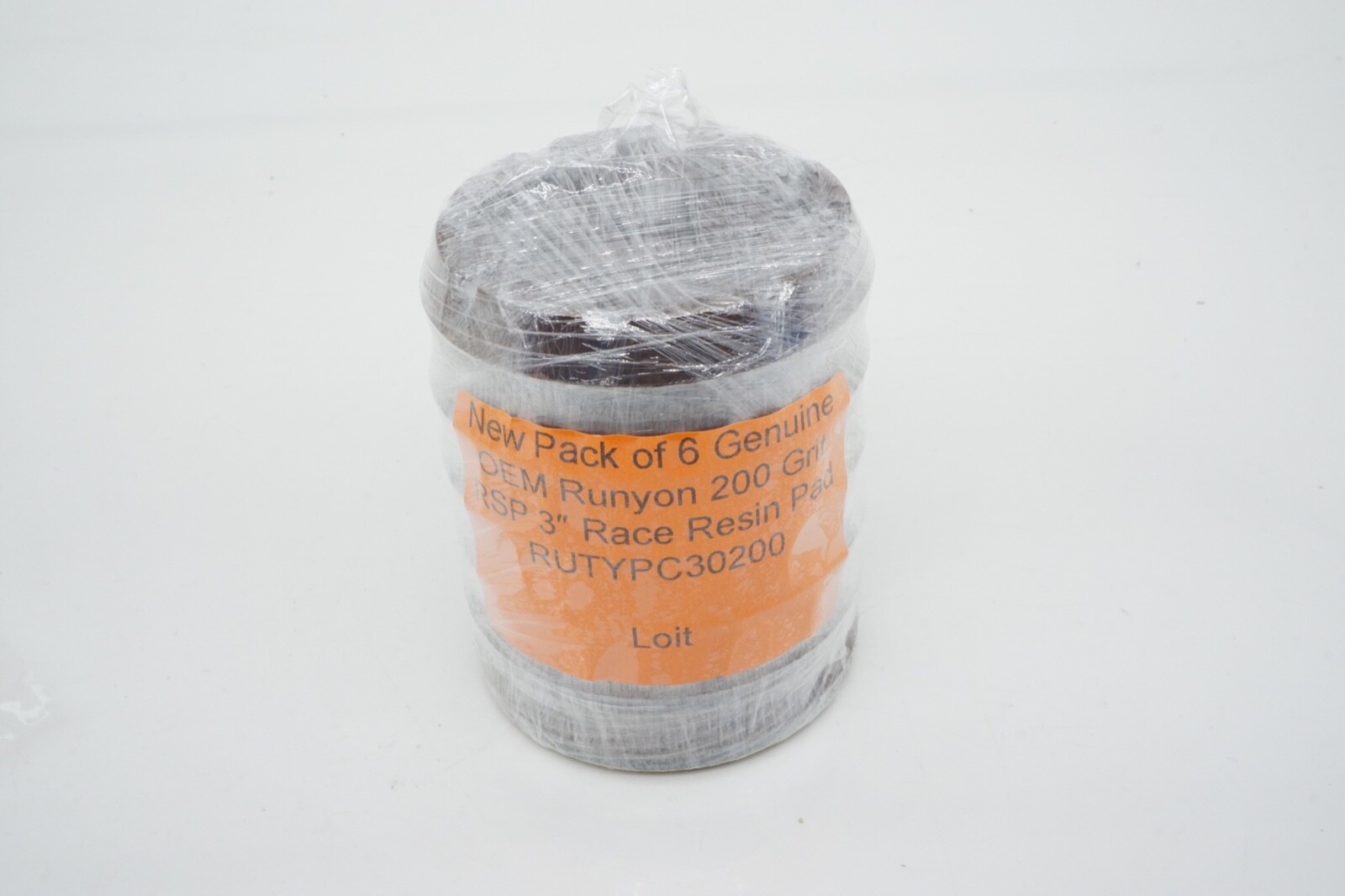 New Pack of 6 Genuine OEM Runyon 200 Grit RSP 3″ Race Resin Pad RUTYPC30200