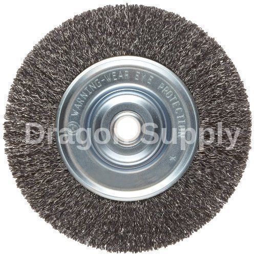 New 6″ Steel Wire Wheel Brush FOR Bench Grinders w / 1/2″ Arbor