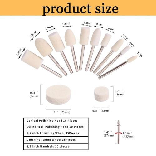 100pcs Polishing Buffing Wheel for Dremel Polishing Kit, Polishing Wheel for Dre