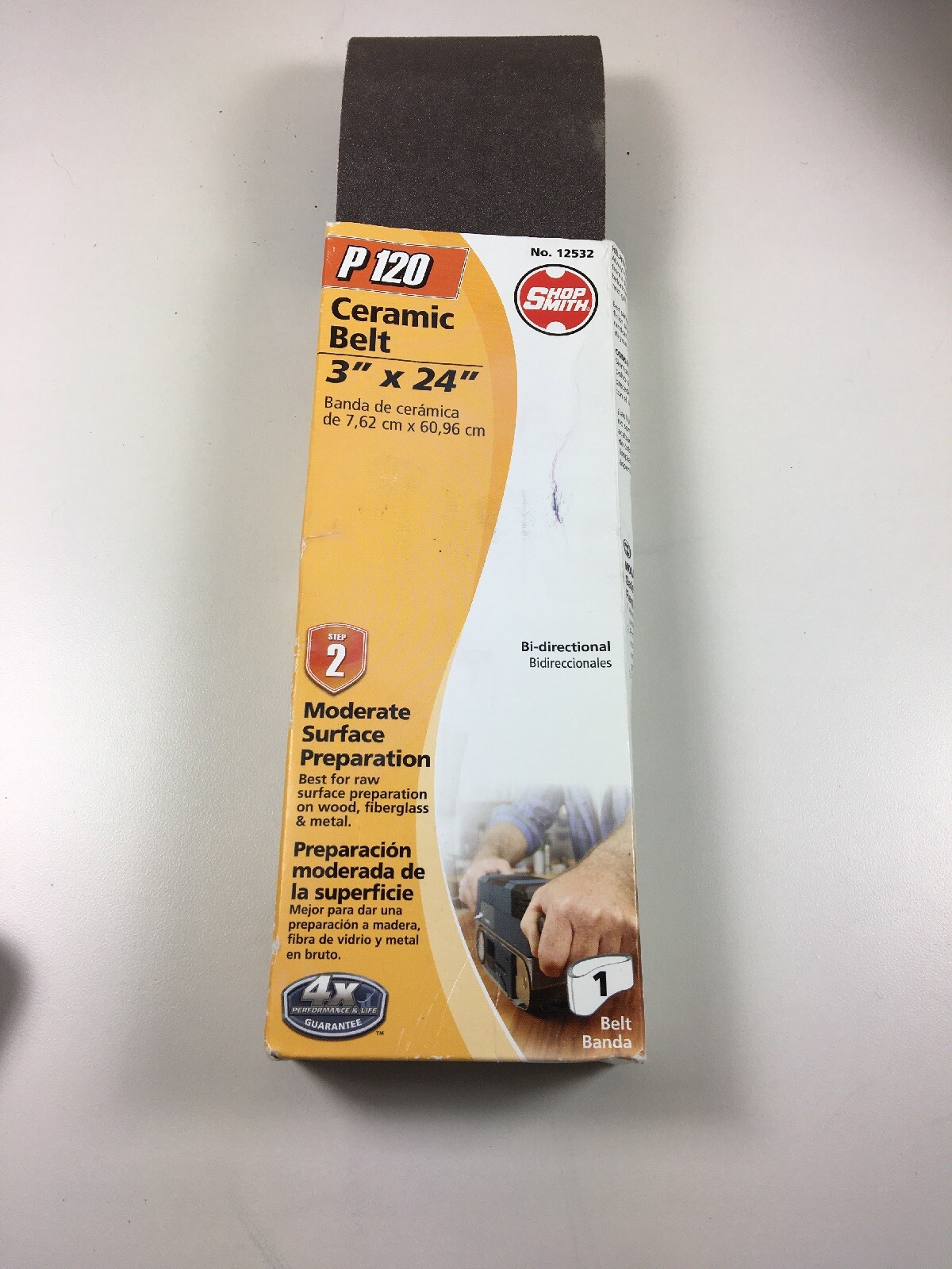 Shopsmith P120 Ceramic Belt 3″ x 24″ Step 2 Bi-Directional 12532