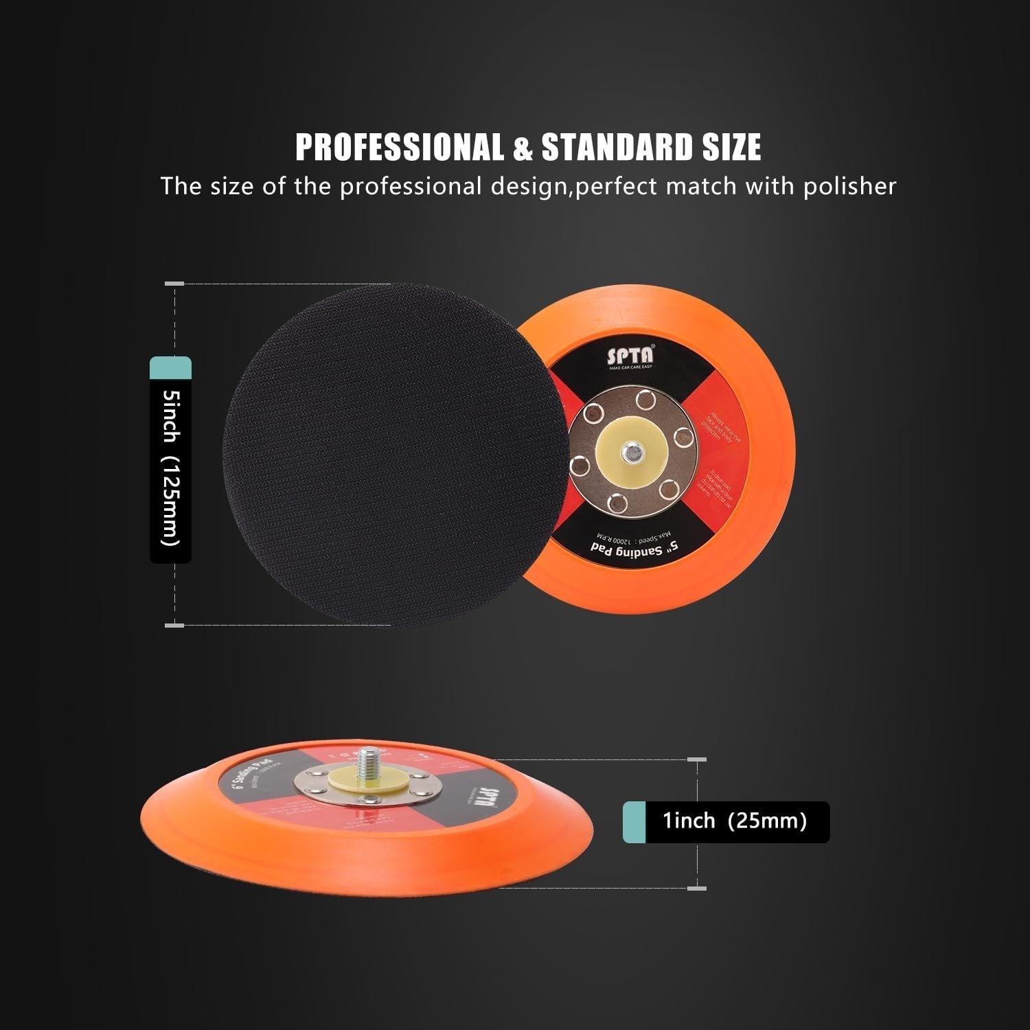 High-Quality 5″ Hook & Loop Backing Pad – Ideal for Polishing & Sanding Tasks