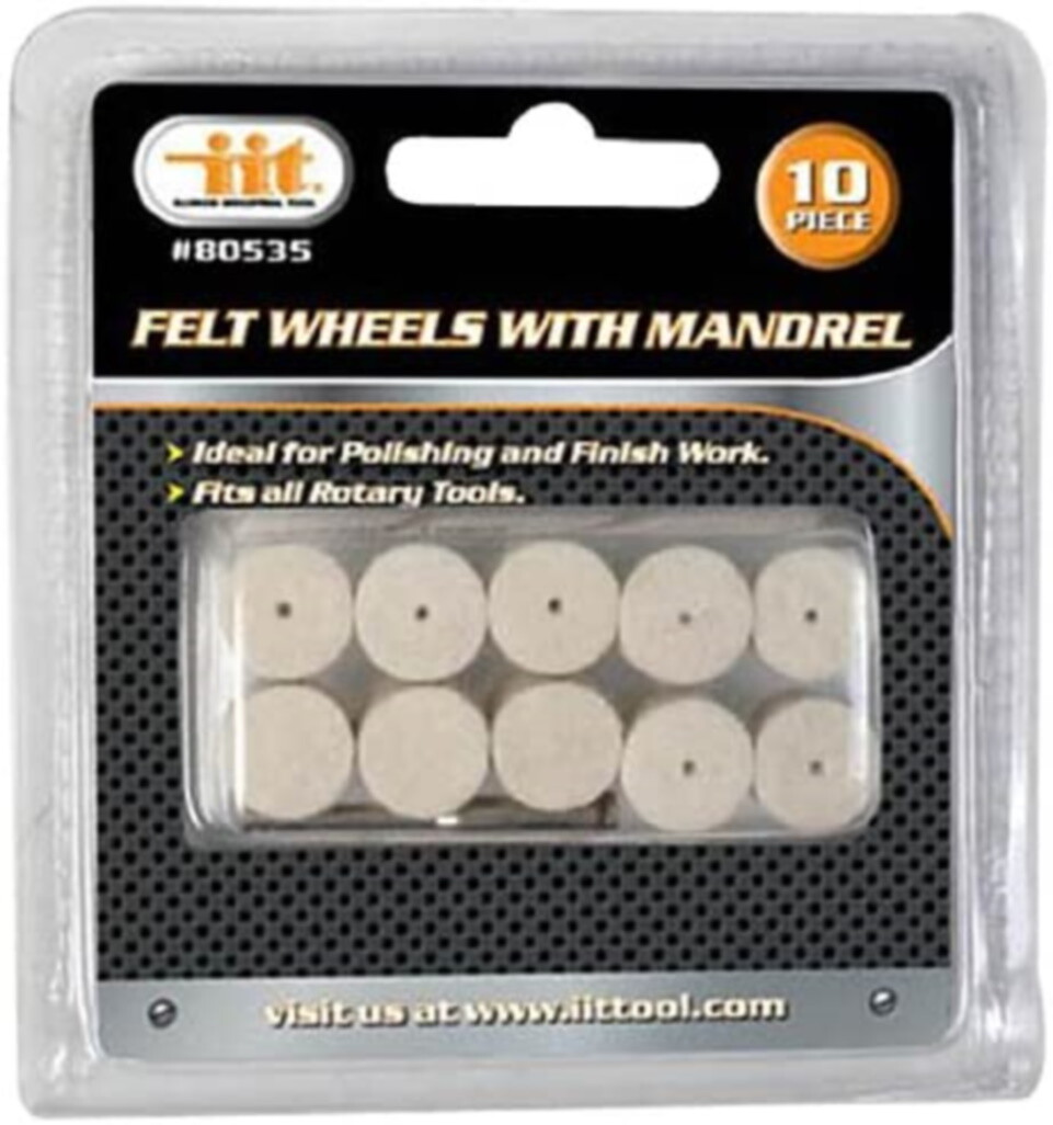 IIT Polishing Wheels with Mandrel, 10-Piece Adheres to Any Metal Surface