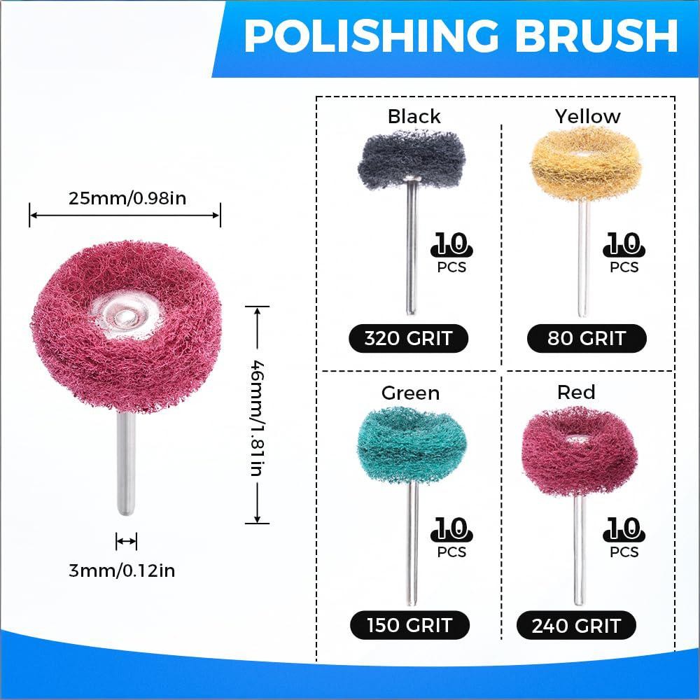 140PCS Buffing Wheel Polishing Kit Compatible with Dremel for Rotary Tool