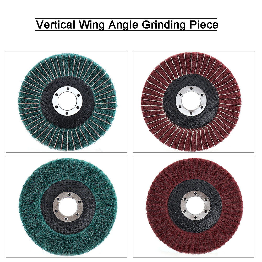 4.5″ Nylon Fiber Flap Polishing Wheel Buffing Disc 120-320Grit for Angle Grinder