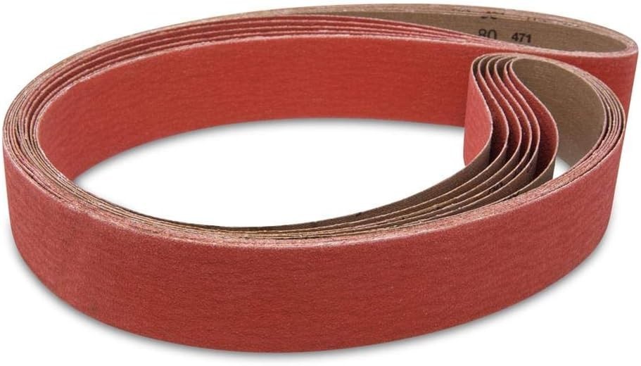 2 x 72 Inch 80 Grit Ceramic Grinding Sanding Belts – 6 Pack for Precision Work