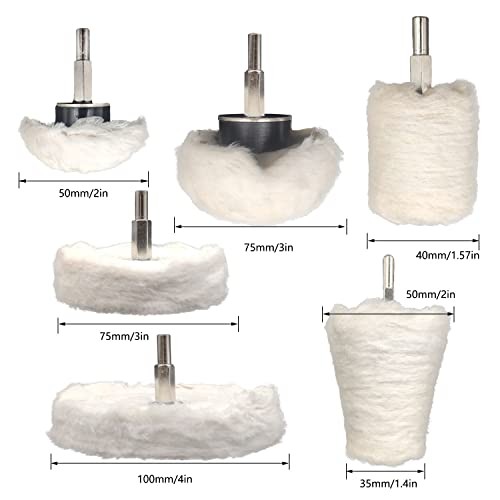 6 Wheels for Drill, Buffing Pad Polishing Kits – Wheel Shaped
