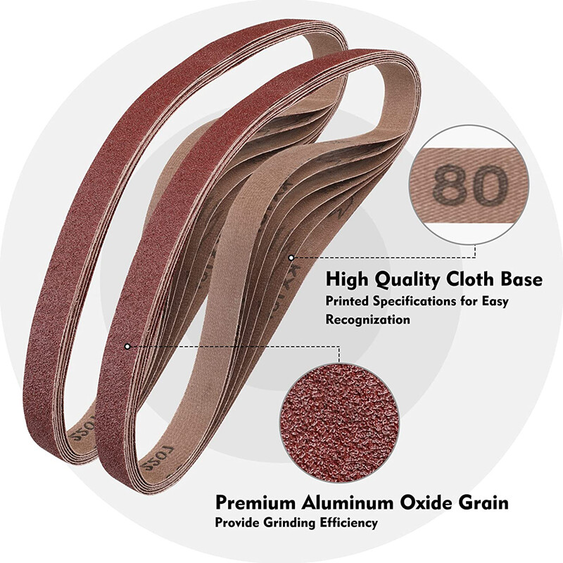 WORKPRO 36 Pack 1 x 30″ Sanding Belts 60-400 Grits Aluminum Oxide Abrasive Belts
