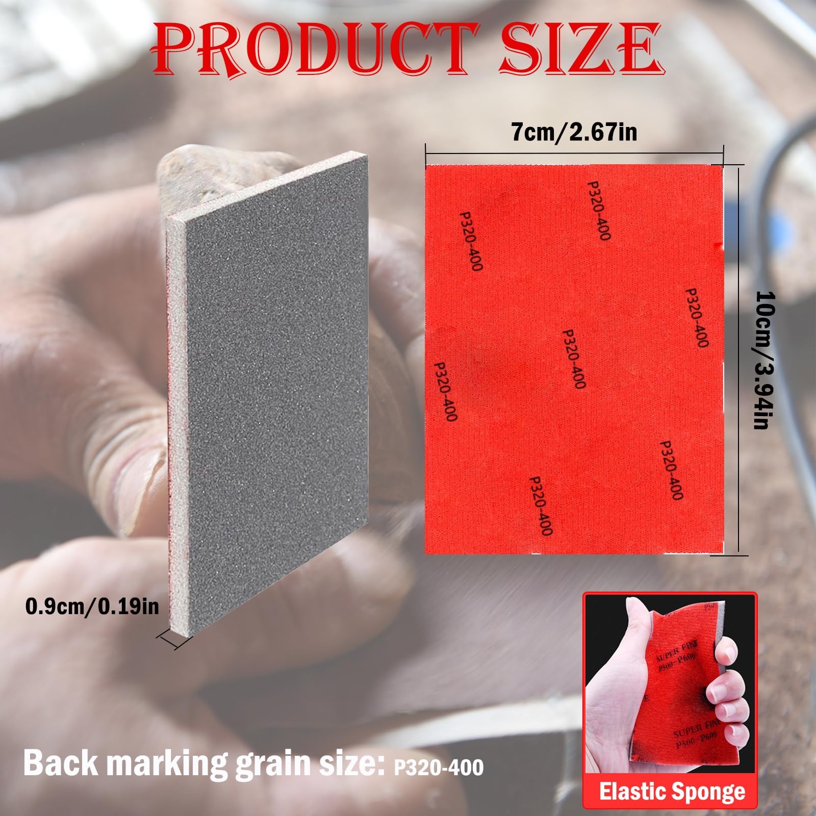 18 Pcs 320-2500 Grit Ultra Fine Sanding Sponges Foam Sand Blocks Wet Dry Pads