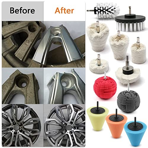 Polishing Pad Buffing Wheel Kit 12 Pack, Polishing Ball for Drill,for 12 PACK