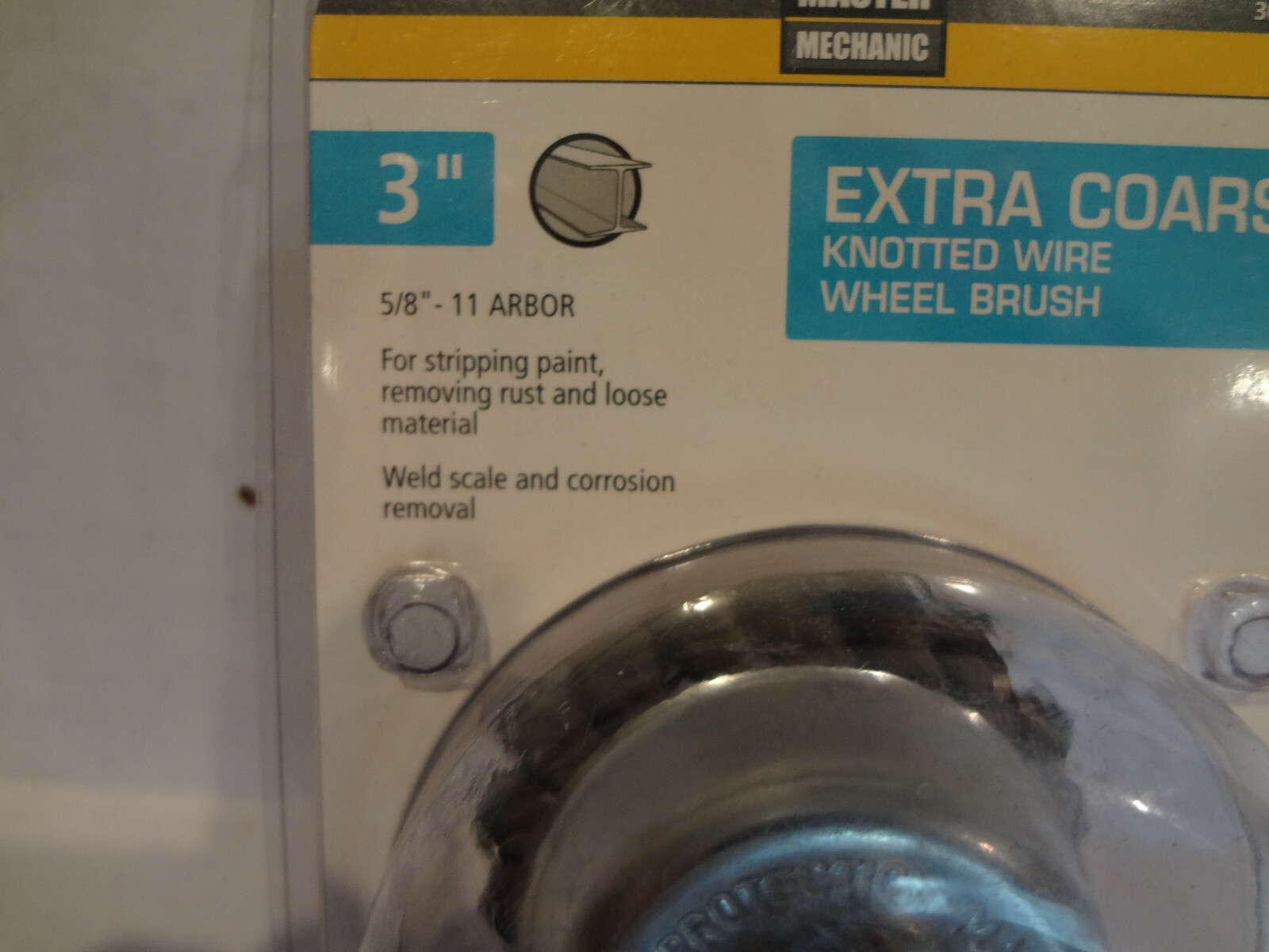 Master Mechanic 3″ EXTRA COARSE Knotted Wire Wheel Brush #307231
