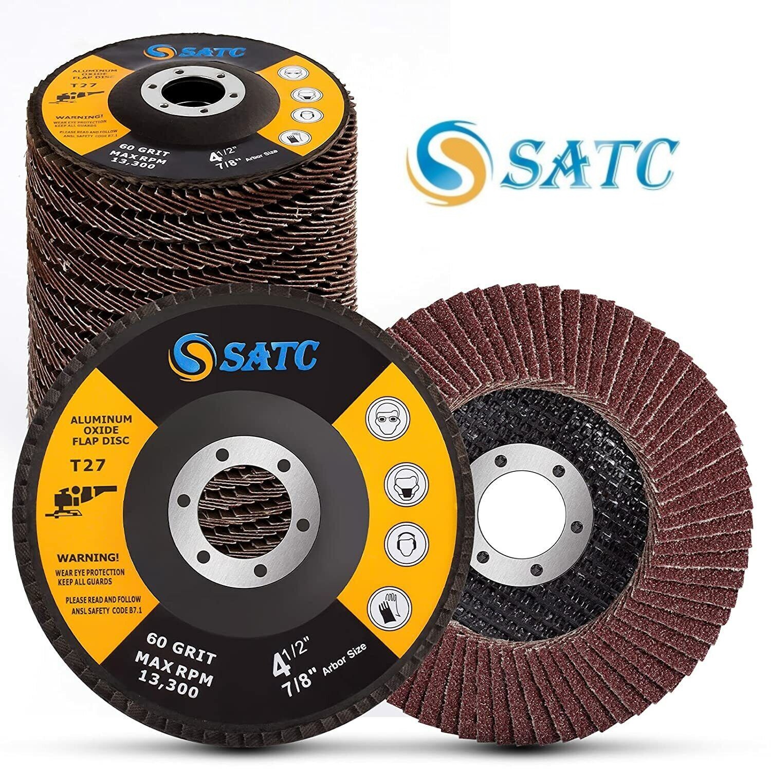 20X 4-1/2 Flap Discs 40 60 80 120 Grit Angle Grinder Sanding Grinding Wheels 4.5