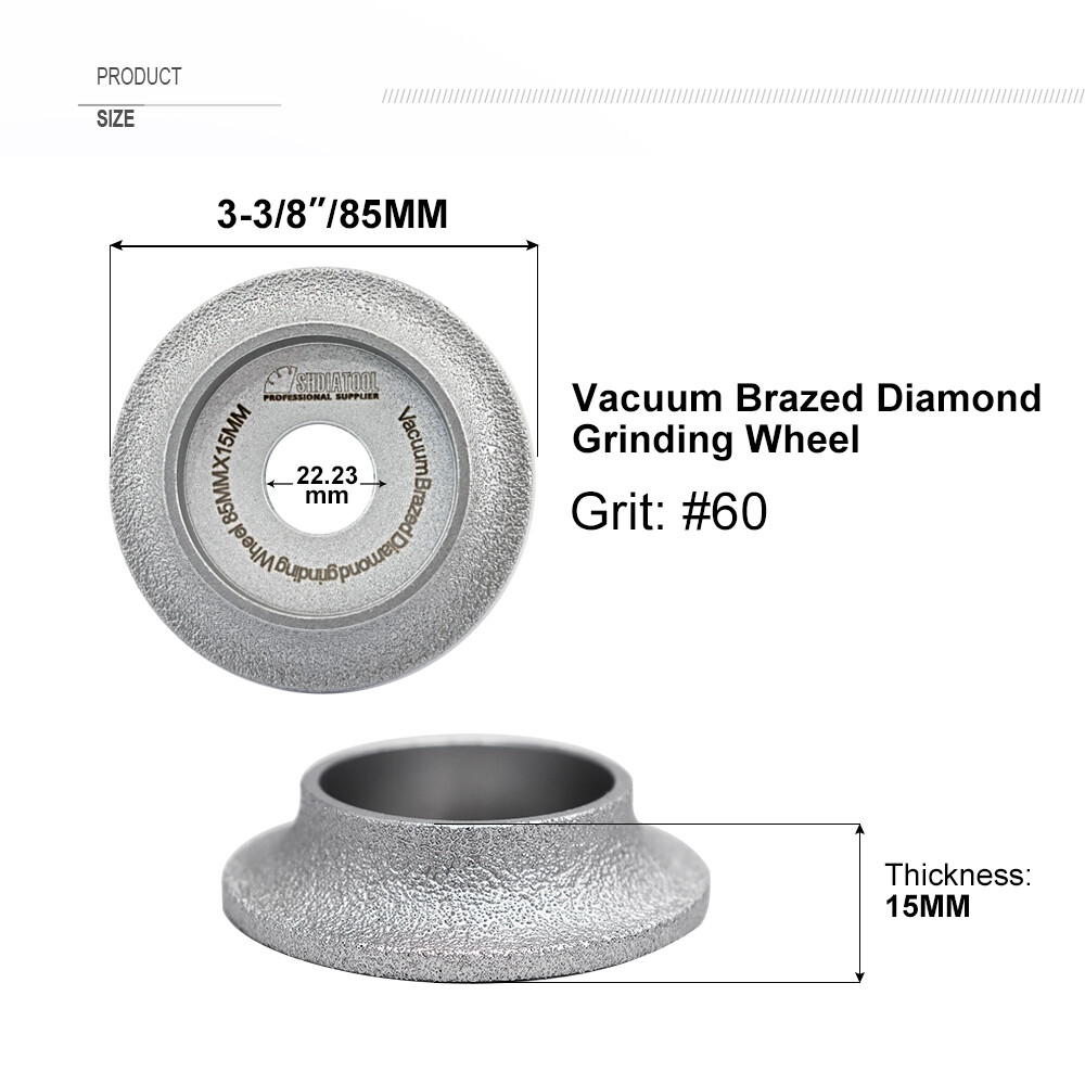 15mm Height 3-3/8” Diamond Grinding Wheel Polishing Granite Marble France Edge