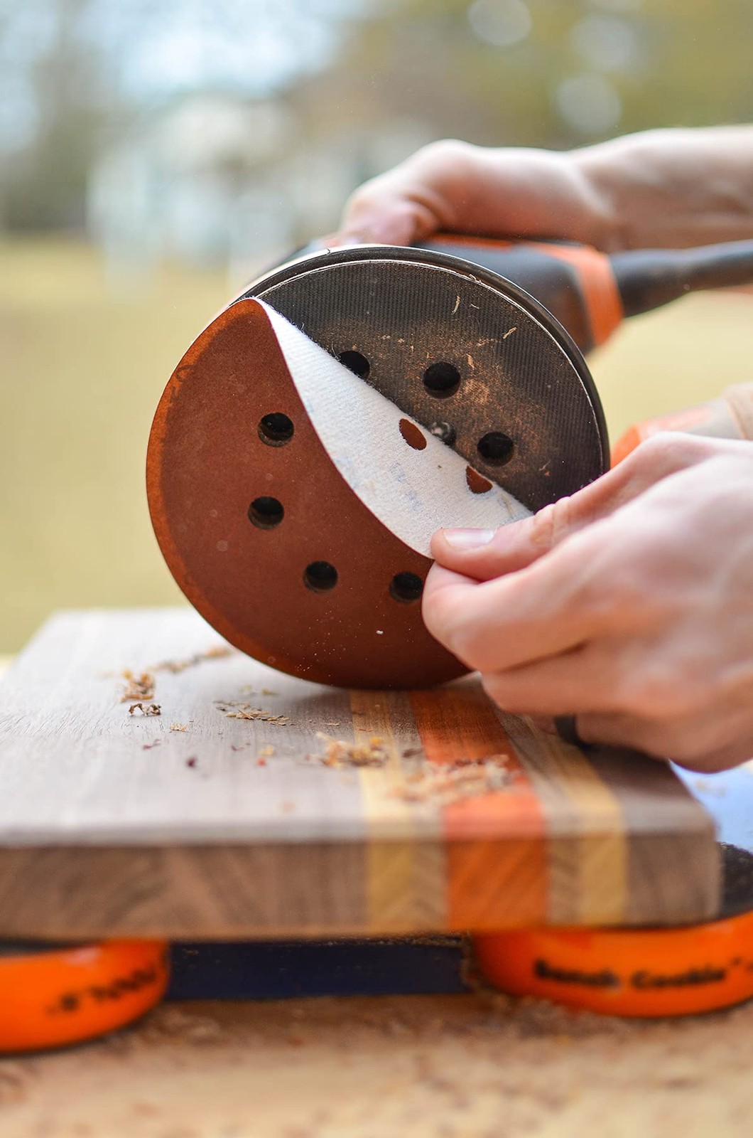 180 Grit Red Abrasive Sanding Discs Hook and Loop for Wood Metal Fiberglass