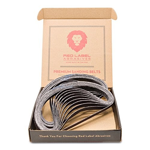 20 Pack 1/2×18 Inch 80 Grit Aluminum Oxide Air File Sanding Belts Paper