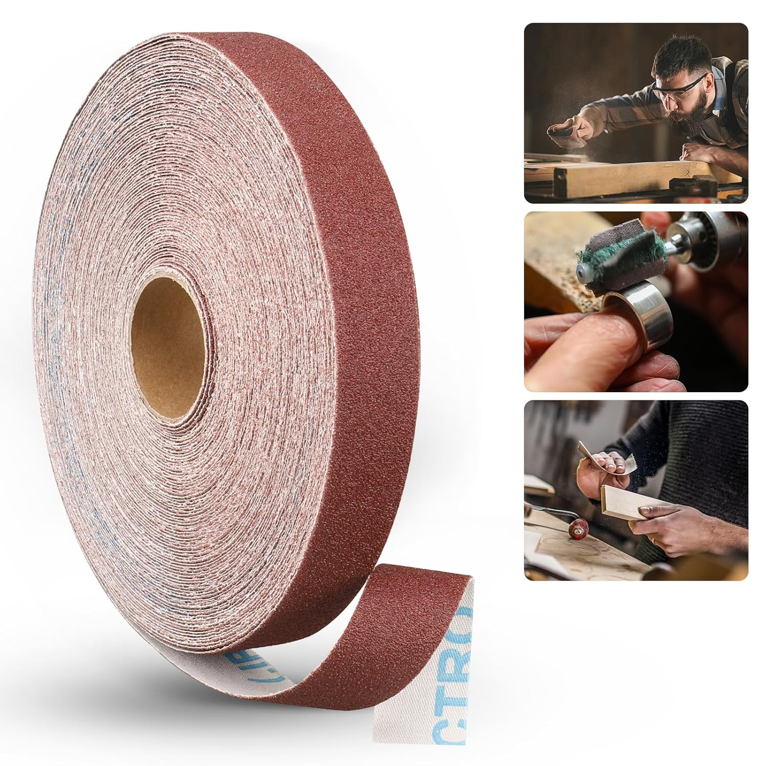 Emery Cloth Roll 120 Grit, 1 Inch X 82 Feet Heavy Duty Sandpaper |