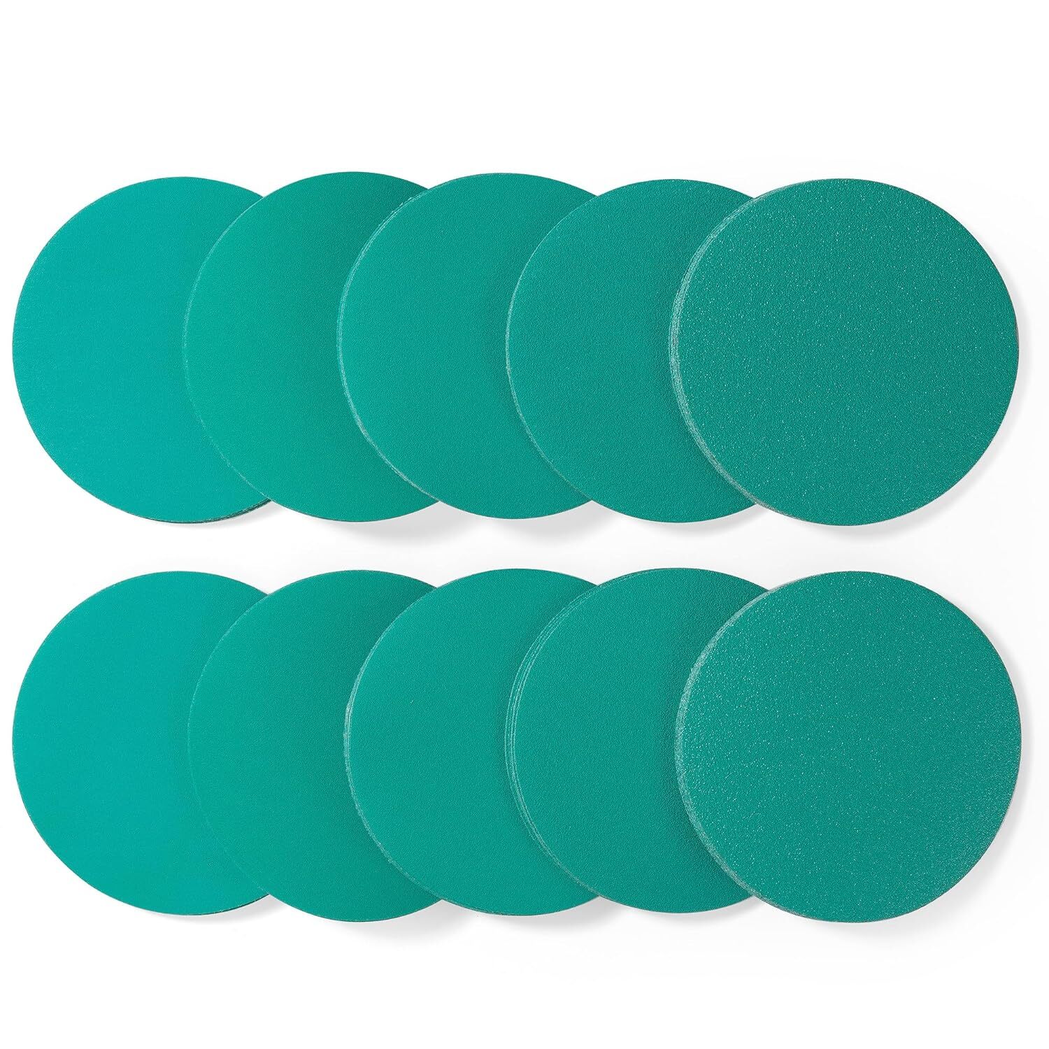 5 Inch 80-1500 Grit Green Film Sanding Disc 50 Pack Sanding Discs Hook and Loop
