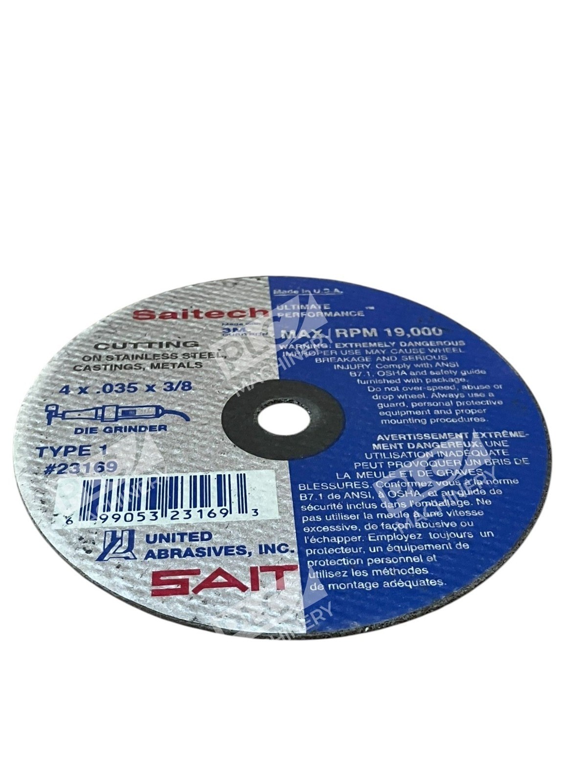 United Abrasives SAIT 4×0.035×3/8″ Cutting Wheel 23169 (lot of 8)