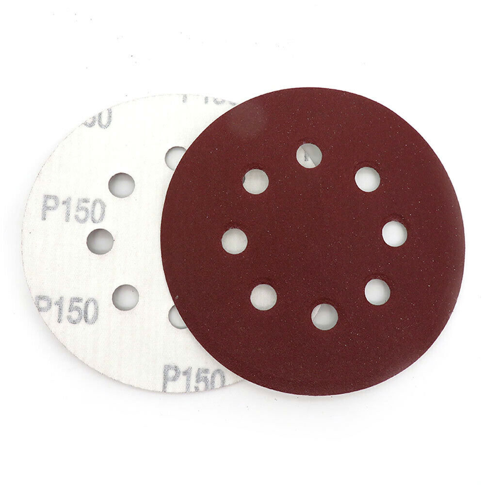 5″ Hook And Loop Sanding Discs 40~2000 Grit 125mm 8 Holes Orbital Red Sandpaper