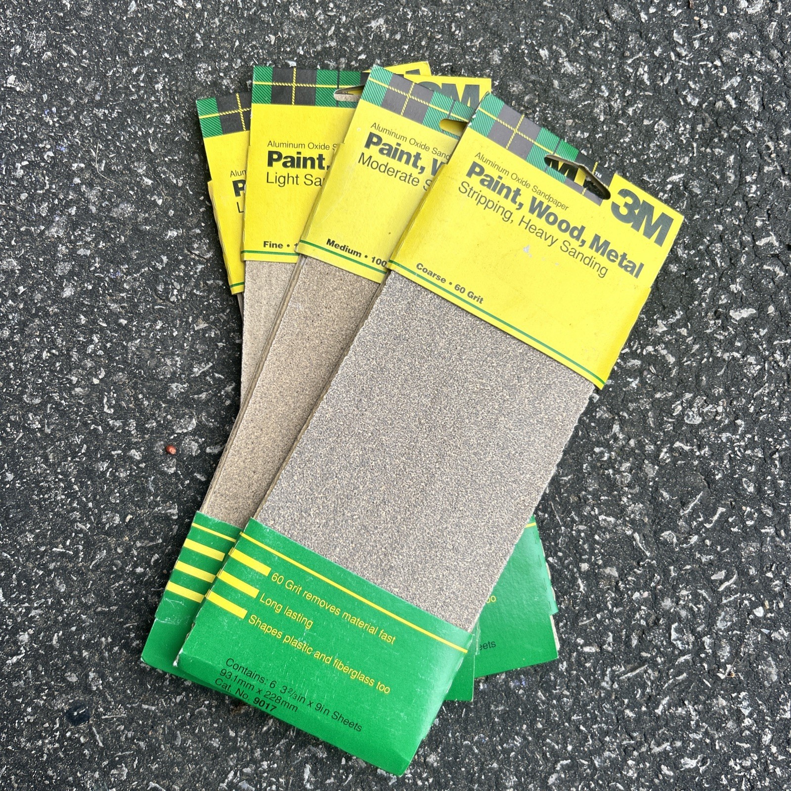 4- 3M General Purpose Sandpaper Sheets, 3-2/3-in by 9-inch, Fine Grit – NA9015