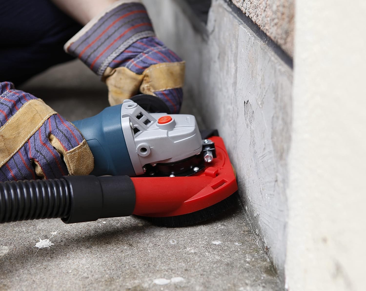 Red Dust Shroud for Angle Grinders (115mm/125mm) – Enhanced Grinding Safety
