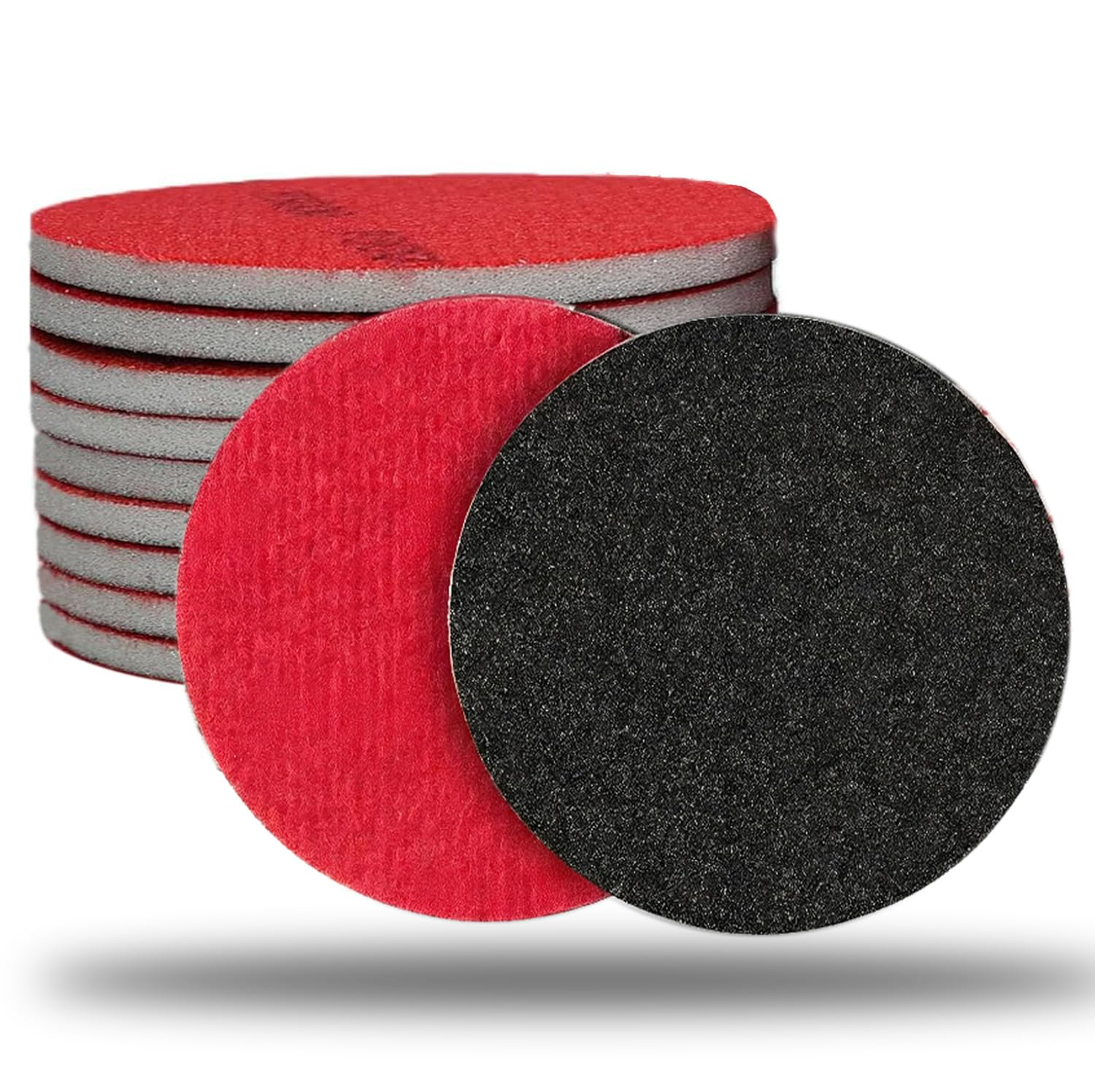 10 Pack 6 Inch Hook and Loop Sanding Sponge Discs 400-3000 Grit Wet Dry Sanding