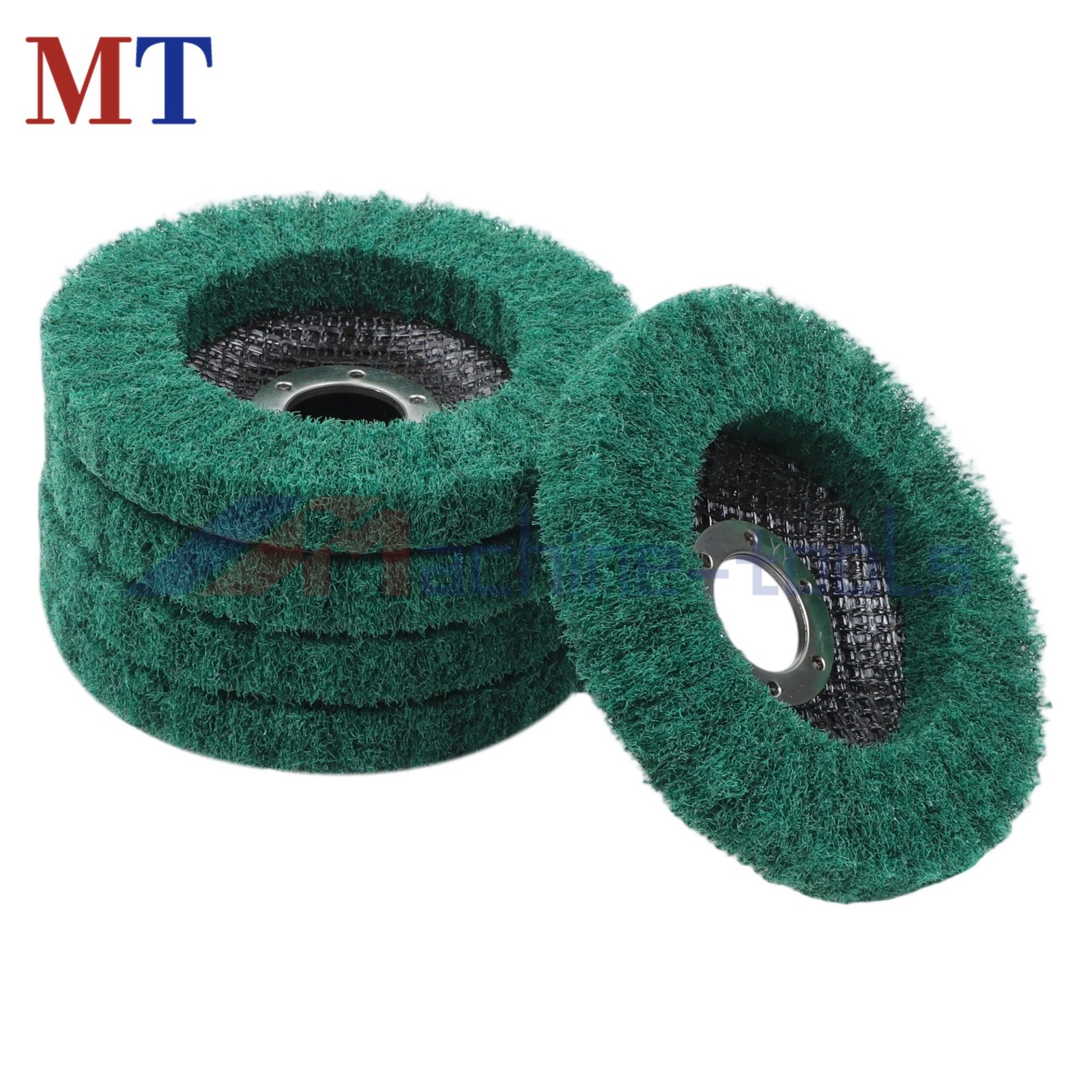 10 Pcs 180 & 320 Grit 4-1/2 Inch Scour Flap Discs Scouring Pad Polishing Wheel