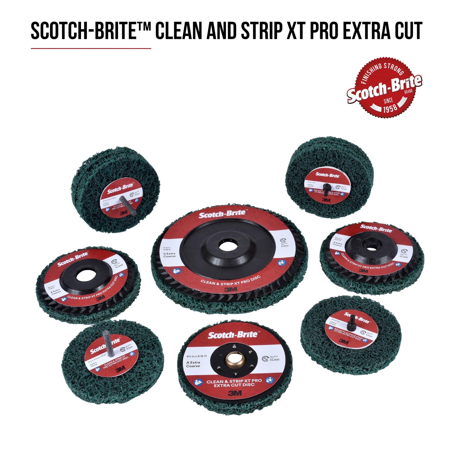 Scotch-Brite Clean and Strip XT Pro Extra Cut Disc, XC-DC, A/O ExtraCoarse