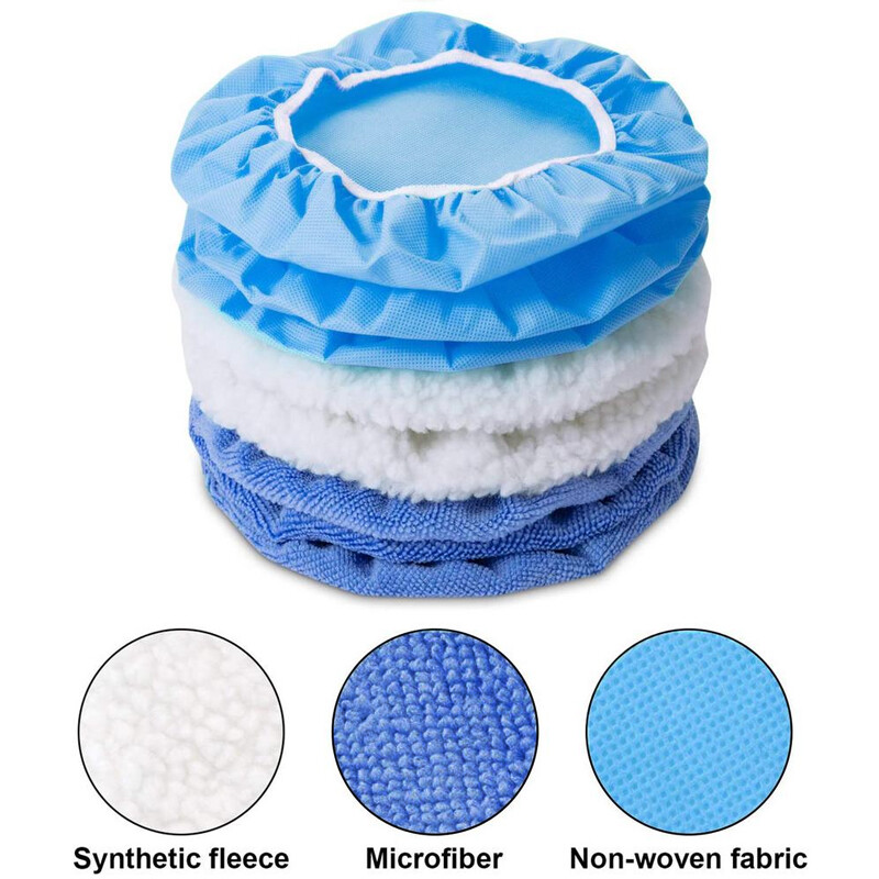 5 to 6 Inches High Quality Microfiber Polisher Bonnets for Car Polishing 20 PCS