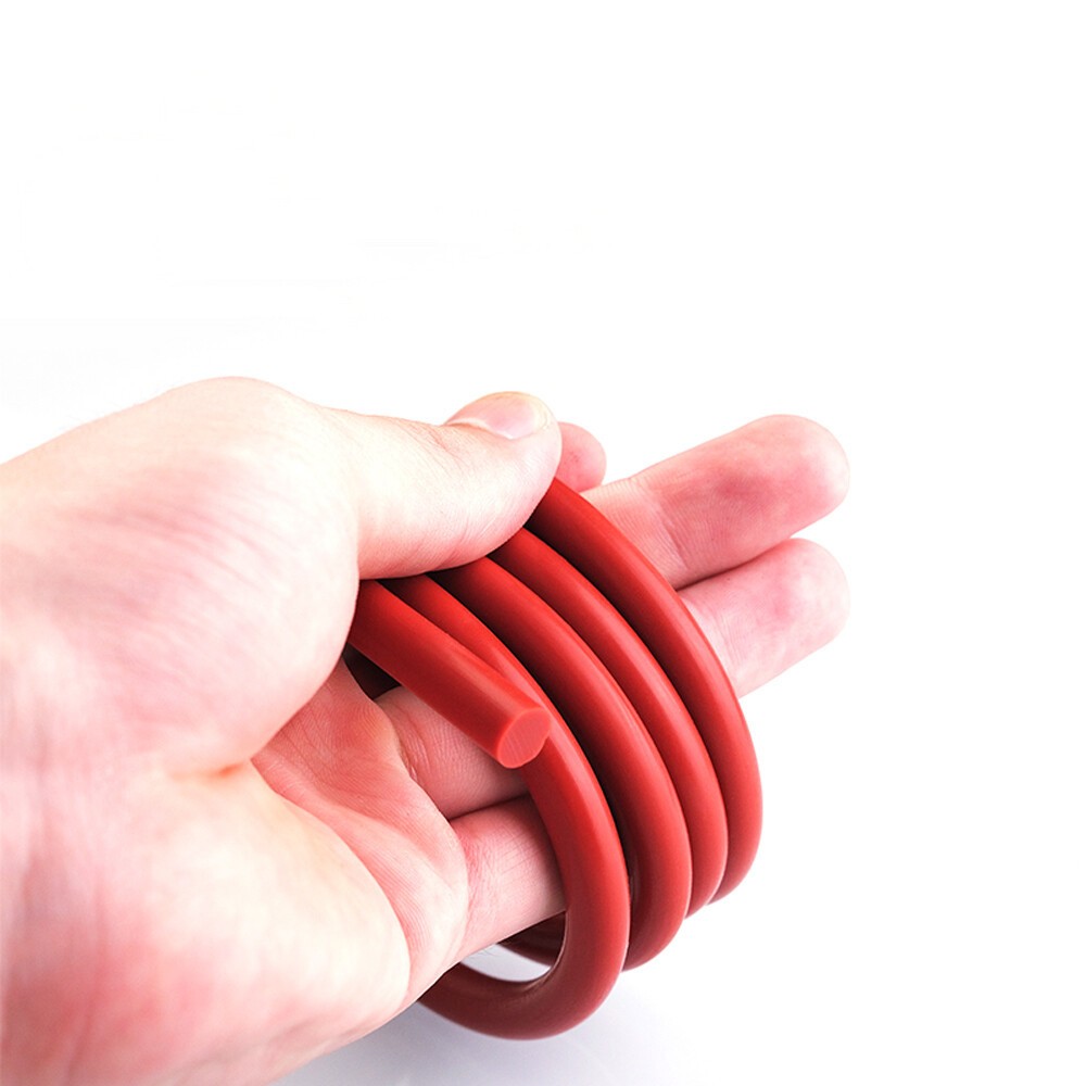 Solid Red Silicone Rubber Sealing Strip Round O Ring Cord Seal Gasket Dia 1-20mm