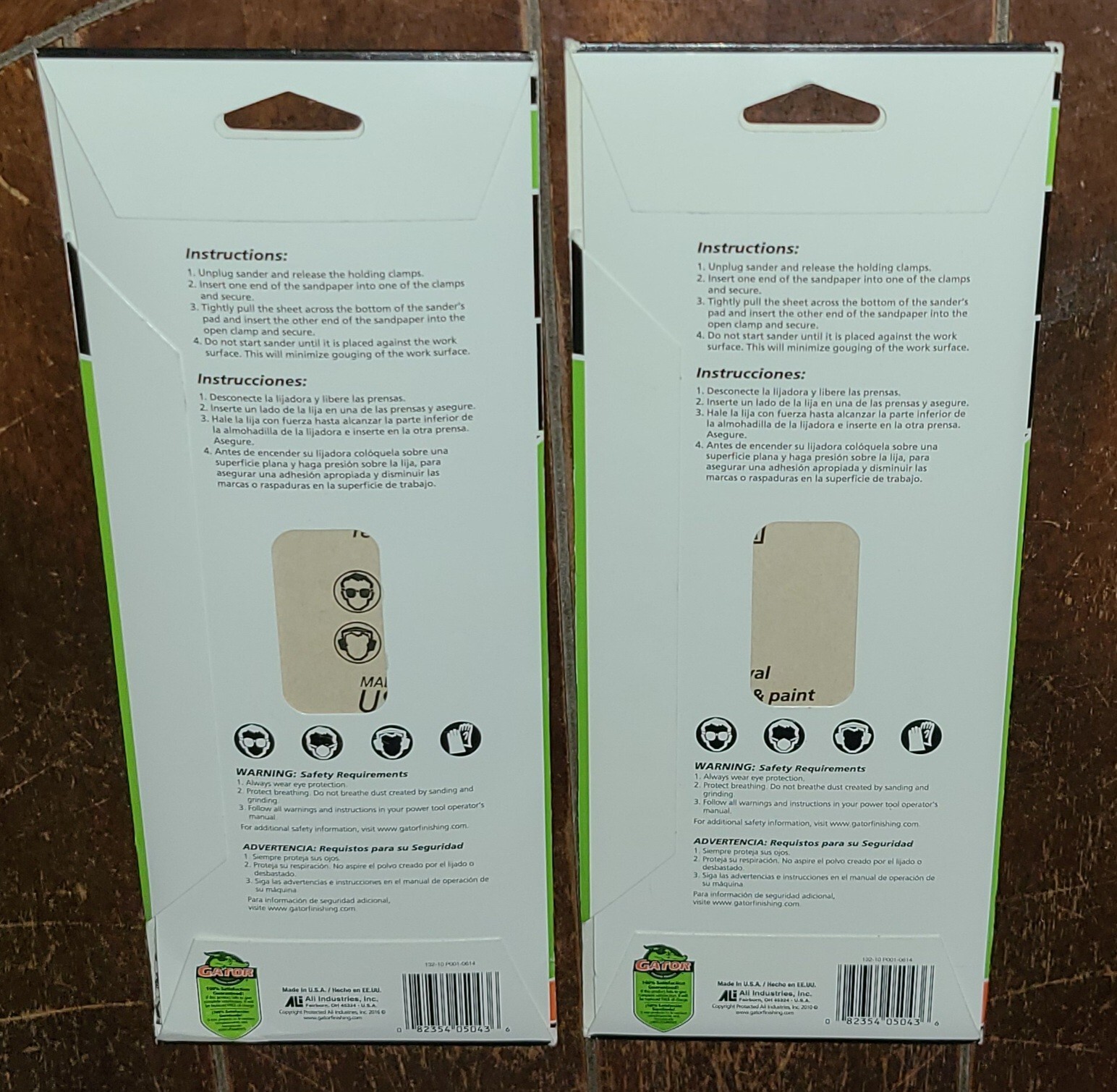 Lot of 2 ~ 6 Pack GATOR POWER 1/3 Sheets Clamp-On Sandpaper *60 Coarse* #5043