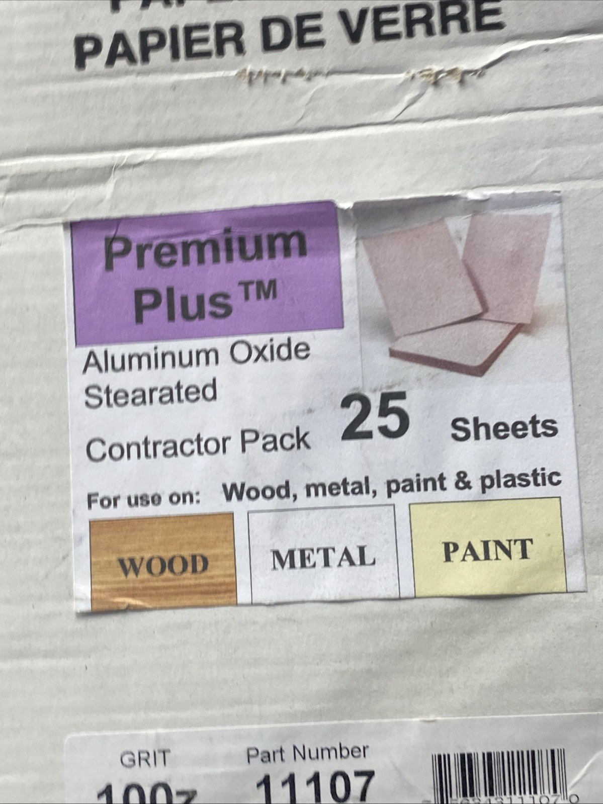 11107 9″ X 11″ 100 Grit Sanding Sheets Stearated Aluminum Oxide 25-Pack