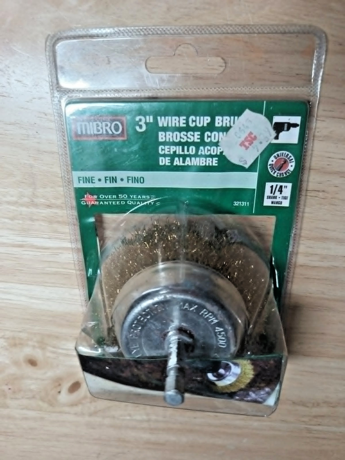 MIBRO 1/4 in. Shank Fine Crimped Wire Cup Brush 3 Dia. in.