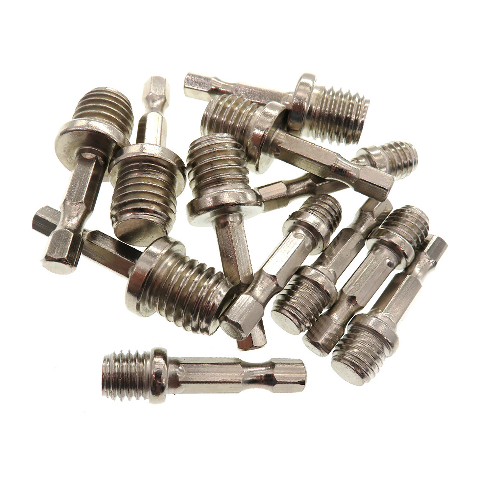 M10 M14 Thread 1/4″ Hex Shank Electric Adapter Drill for Polishing Backing Pads