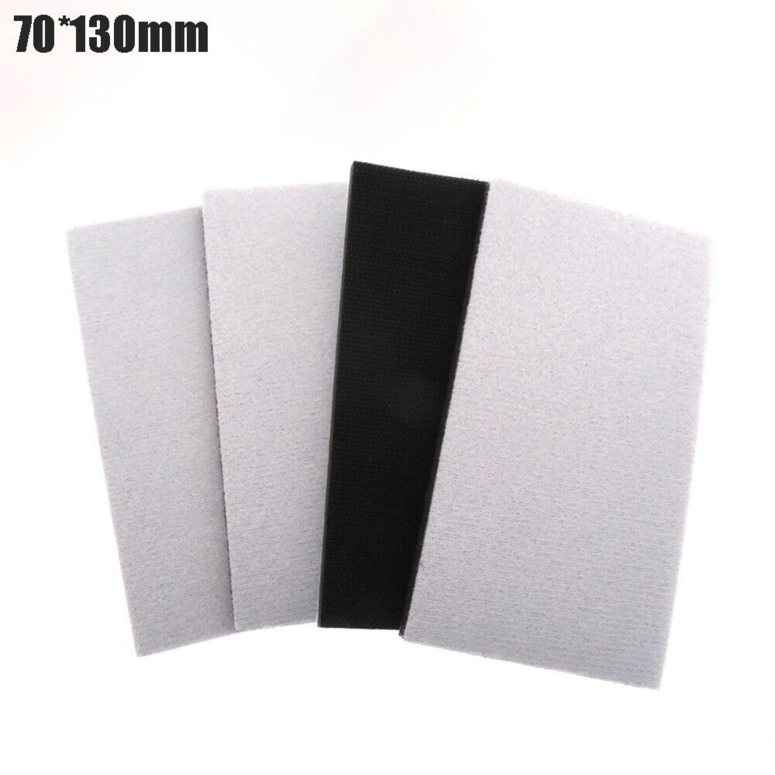 70mmx130mm Soft Foam Interface Pad Hook & Loop Backing Pads 6mm Thick Polishing